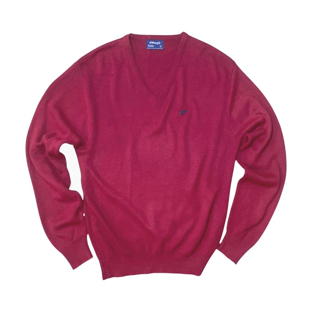 Wrangler Vintage Made in USA Knit Sweater Red L